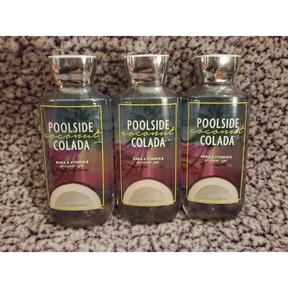 Bath & Body Works Poolside Coconut Colada Shower Gel Set of 3